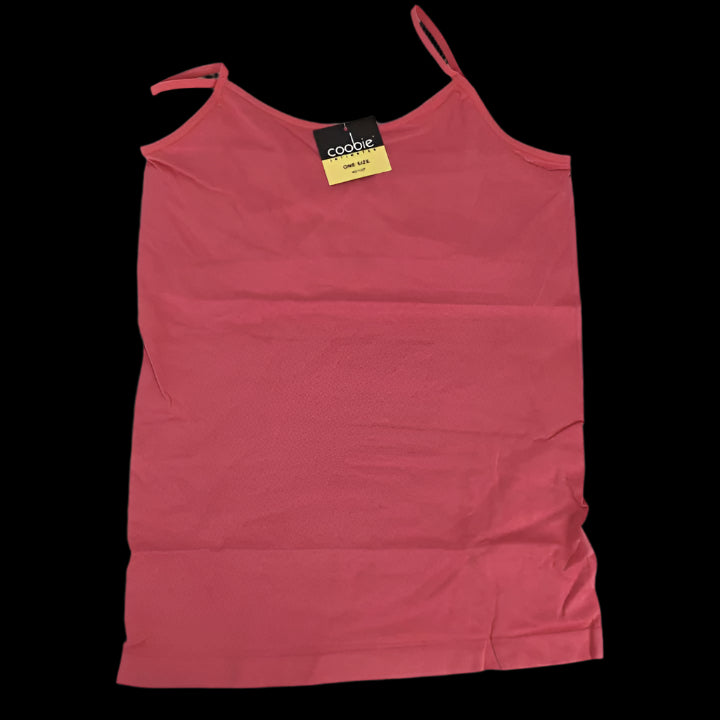 Coobie Womens Cami With Built-In Shelf Bra One Size / Coral Camisoles & Camisole Sets