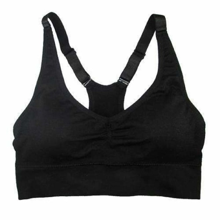 Coobie Womens Fusion Racerback Yoga Bra One Size / Black Bras & Bra Sets
