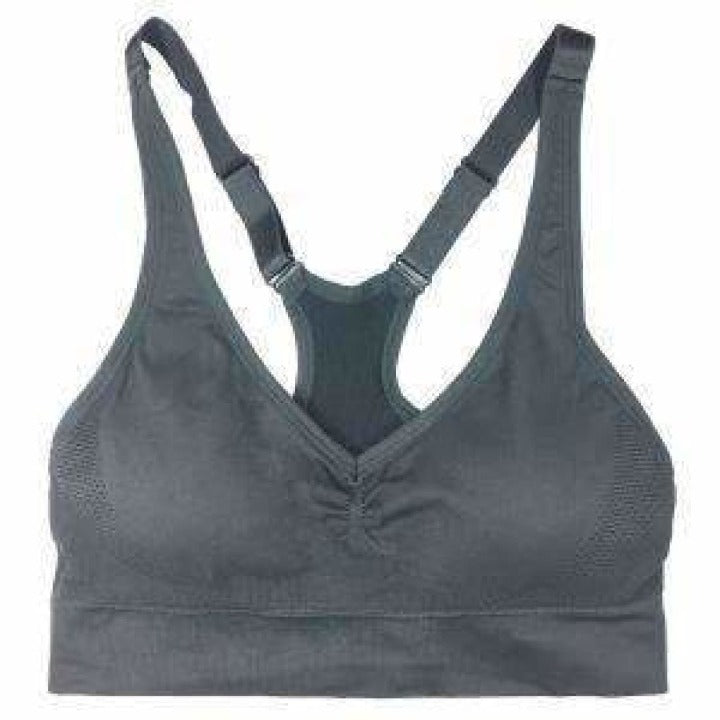 Coobie Womens Fusion Racerback Yoga Bra One Size / Charcoal Bras & Bra Sets