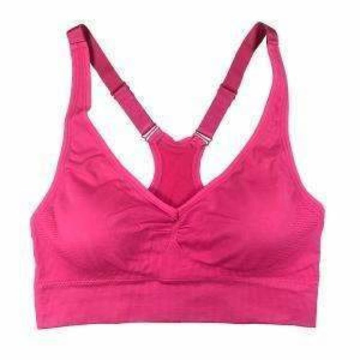 Coobie Womens Fusion Racerback Yoga Bra One Size / Hot Pink Bras & Bra Sets