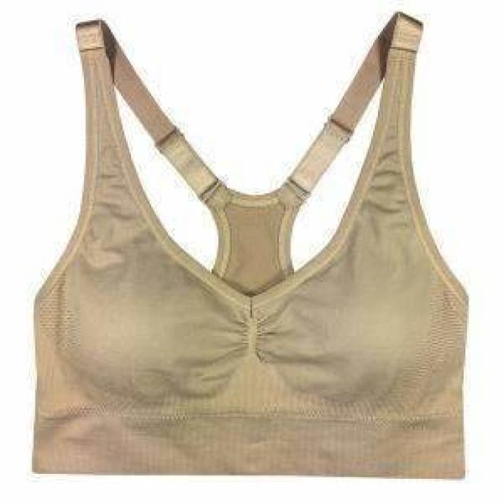 Coobie Womens Fusion Racerback Yoga Bra One Size / Nude Bras & Bra Sets