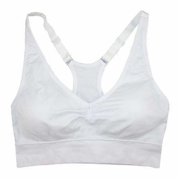 Coobie Womens Fusion Racerback Yoga Bra One Size / White Bras & Bra Sets