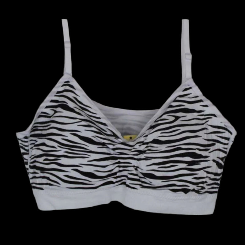 Coobie Womens Scoopneck Bra One Size-Zebra Blk/wht Bras & Bra Sets
