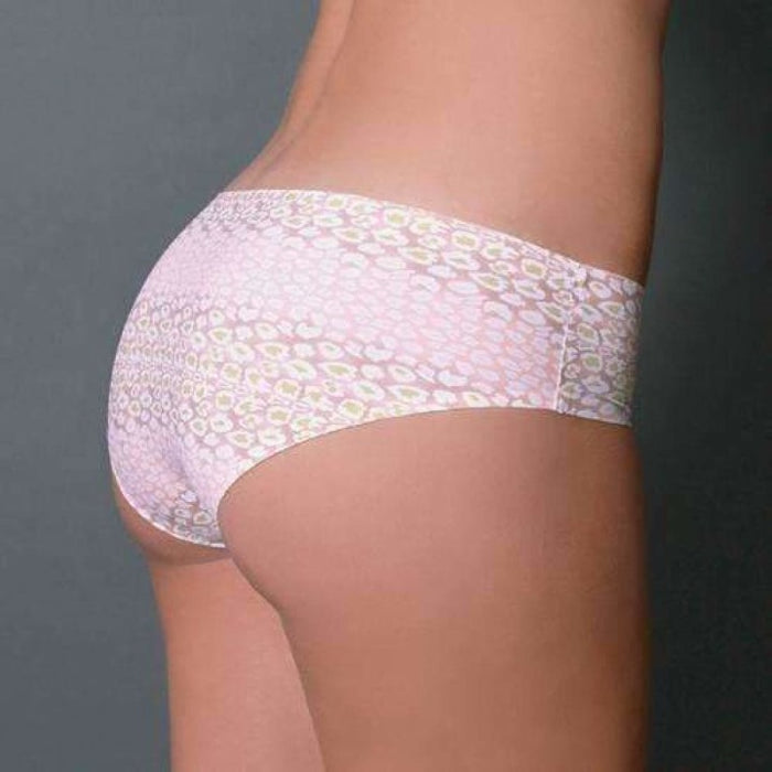 Coobie Womens Super Stretch Smooth Edge Bikini Panties One (0-6)-Pink Leopard Panties