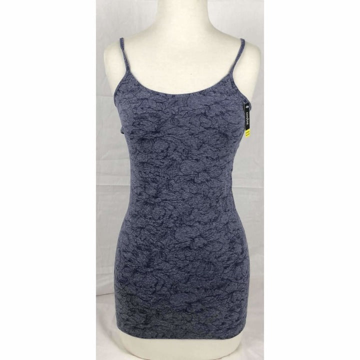 Coobie Womens Ultra Stretch Thin Strap Camisole Navy Floral Camisoles & Camisole Sets