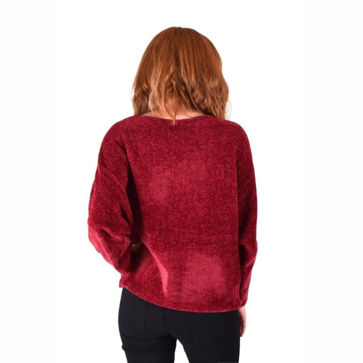 Ethyl Womens The Amari-Garland Chenille Boat Neck Sweater Sweaters
