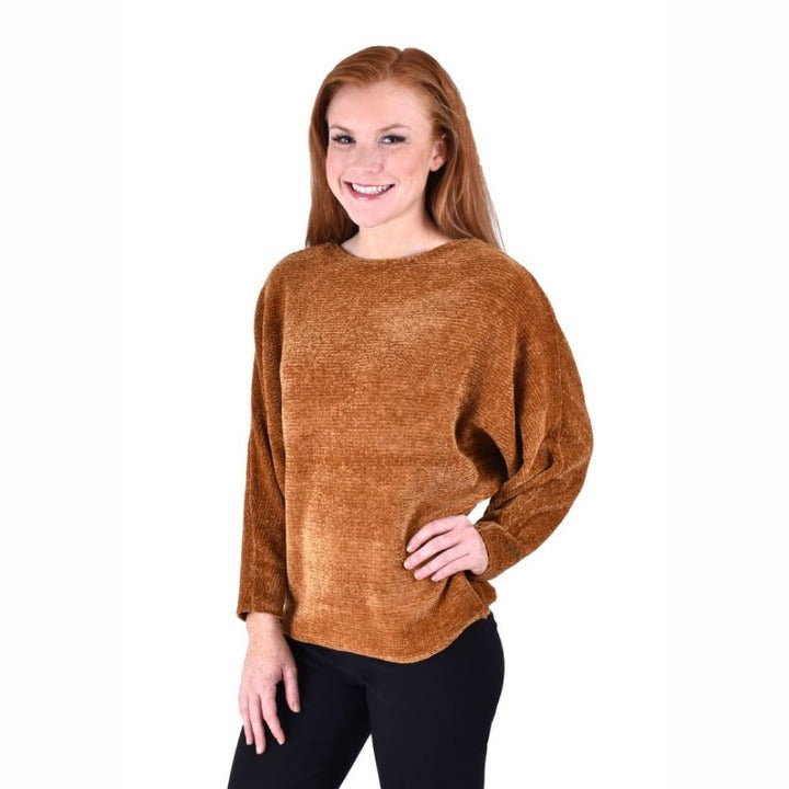 Ethyl Womens The Amari-Leilani Chenille Boat Neck Sweater M Sweaters