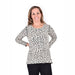 Ethyl Womens The Tiana-Violet Leopard Pullover Sweater Sweaters