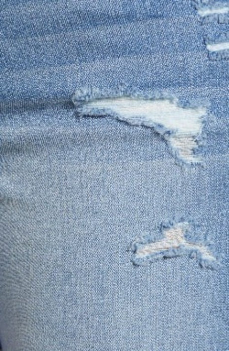 1822 Denim Ladies' Distressed Denim Roll Cuff Shorts - L and L Stuff