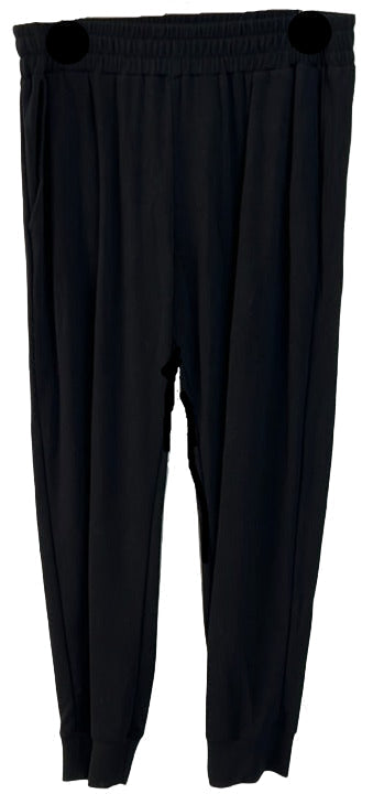 Nally & Millie Ladies' Black French Terry Pull On Sweatpants with Pockets - L and L Stuff