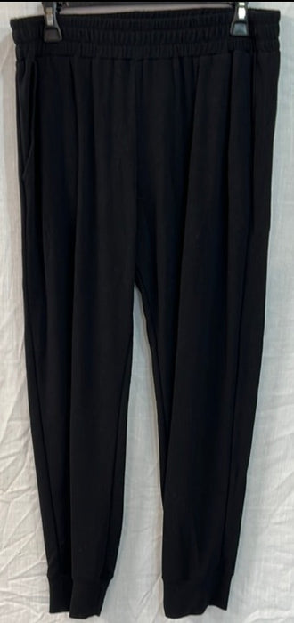 Nally & Millie Ladies' Black French Terry Pull On Sweatpants with Pockets