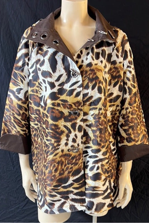Oopéra Ladies' Reversible Animal Print Raincoat - L and L Stuff