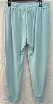 Nally & Millie Ladies' Light Blue French Terry Pull On Sweatpants with Pockets - L and L Stuff