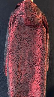 Oopéra Ladies' Reversible Metallic Tiger Print Raincoat - L and L Stuff