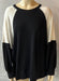 Nally & Millie Scoopneck Long Raglan Sleeve Two Tone French Terry Sweater Cream/Black - L and L Stuff