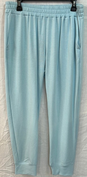 Nally & Millie Ladies' Light Blue French Terry Pull On Sweatpants with Pockets
