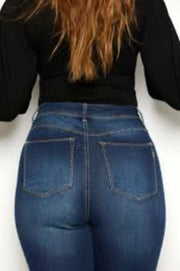 1822 Denim distressed step hem skinny jeans - L and L Stuff