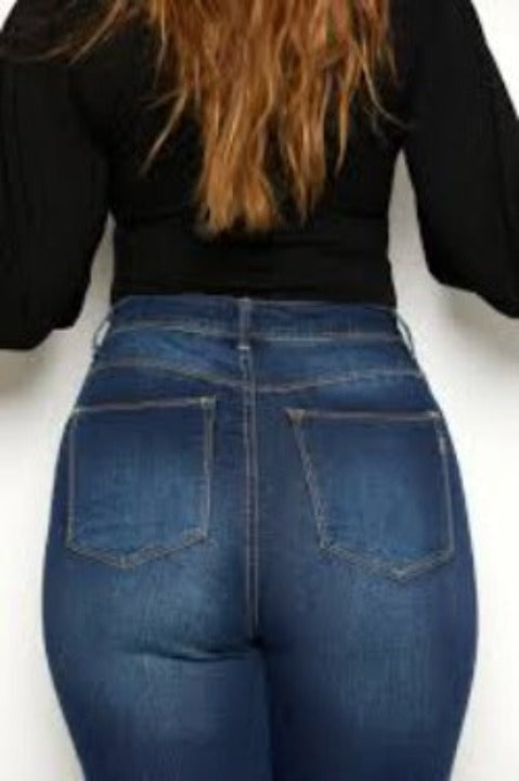 1822 Denim distressed step hem skinny jeans - L and L Stuff