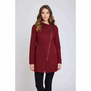 Mia Melon Houston Rain Jacket Small / Oxblood Red Coats & Jackets