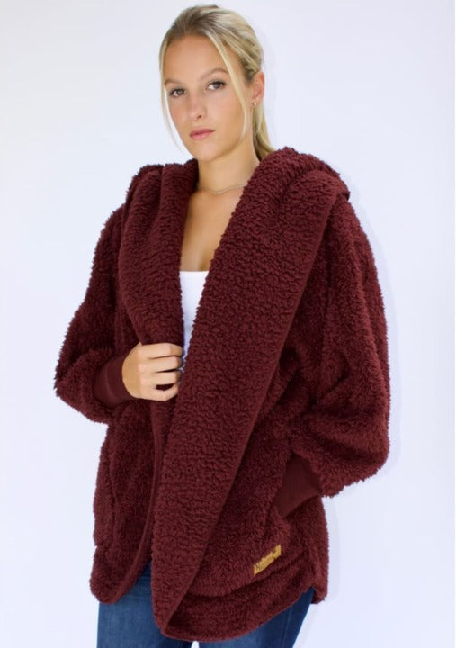 Nordic Beach Soft Cozy Body Wrap Chocolate Cherry Scarves & Wraps