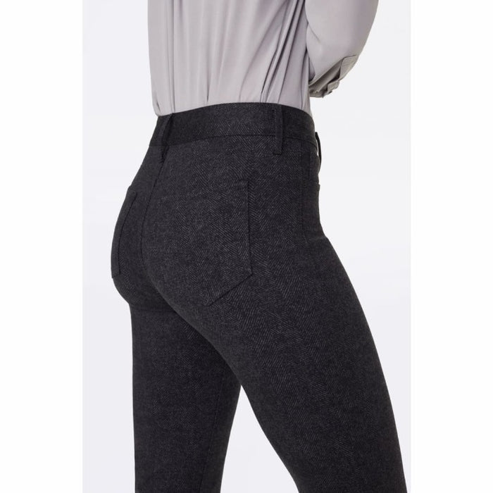 NYDJ Women's Ponte Knit Trouser Pants, Charcoal Heather, 0
