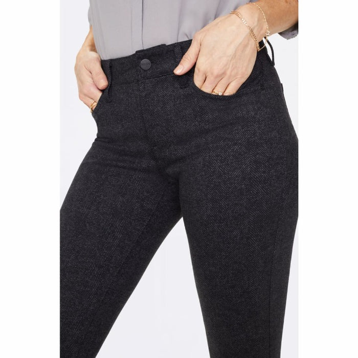 Nydj Womens Marilyn Straight Pants In Ponte Knit Herringbone Heights Jeans