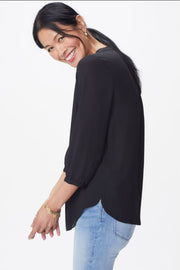 Nydj Womens Pintuck Blouse Tops & Blouses