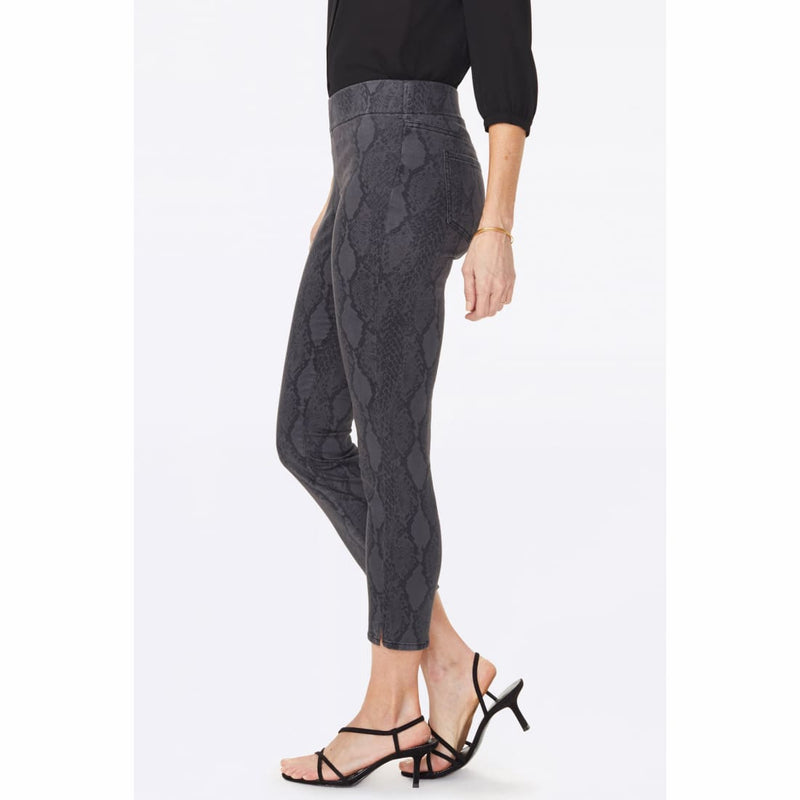 Nydj Womens Skinny Ankle Pull-On Jeans With Slit Diamond Back Print Jeans