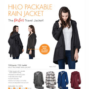 Shedrain Womens Hi-Lo Packable Rain Jacket Outerwear