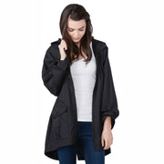Shedrain Womens Hi-Lo Packable Rain Jacket S / Black Outerwear