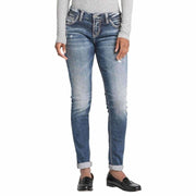 Silver Jeans Co. Womens Mid Rise Girlfriend Jean Jeans