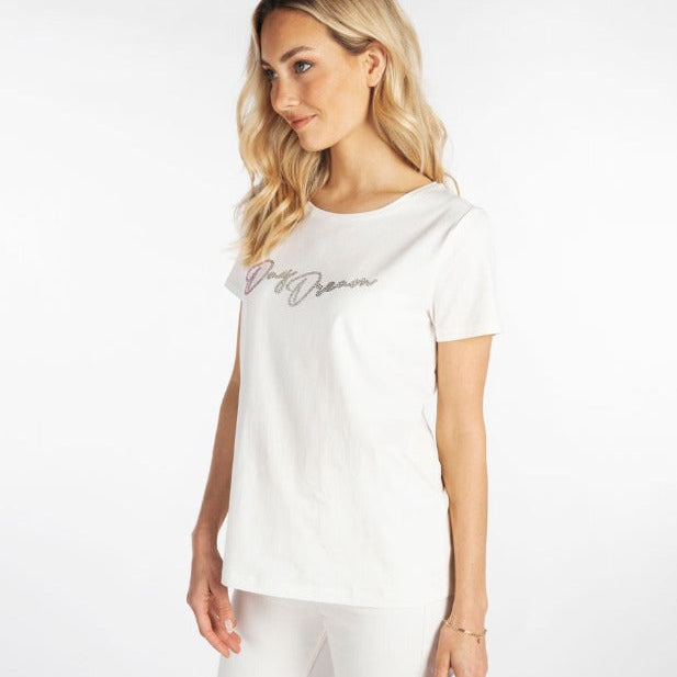 ESQUALO LADIES' T-SHIRT STRASS "DAY DREAM" - L and L Stuff
