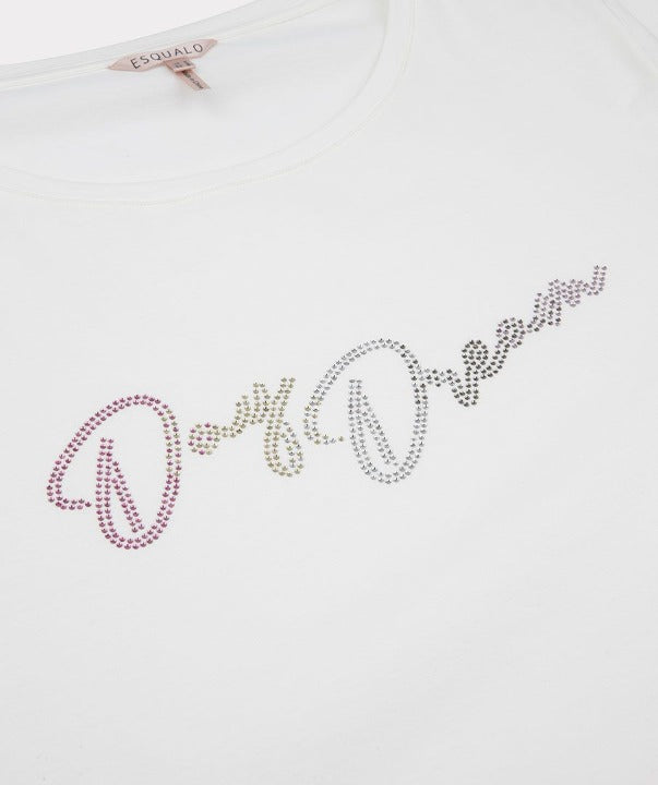 ESQUALO LADIES' T-SHIRT STRASS "DAY DREAM" - L and L Stuff