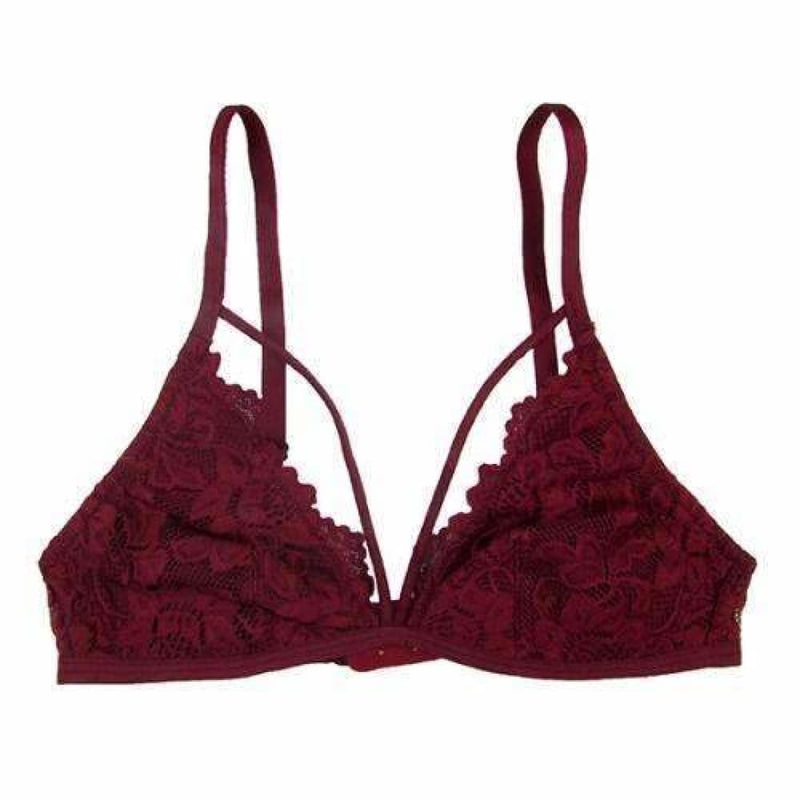 Undie Couture Date Night Lace Bralette Small / Burgundy Bras & Bra Sets