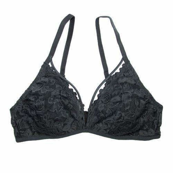 Undie Couture Date Night Lace Bralette Small / Charcoal Bras & Bra Sets