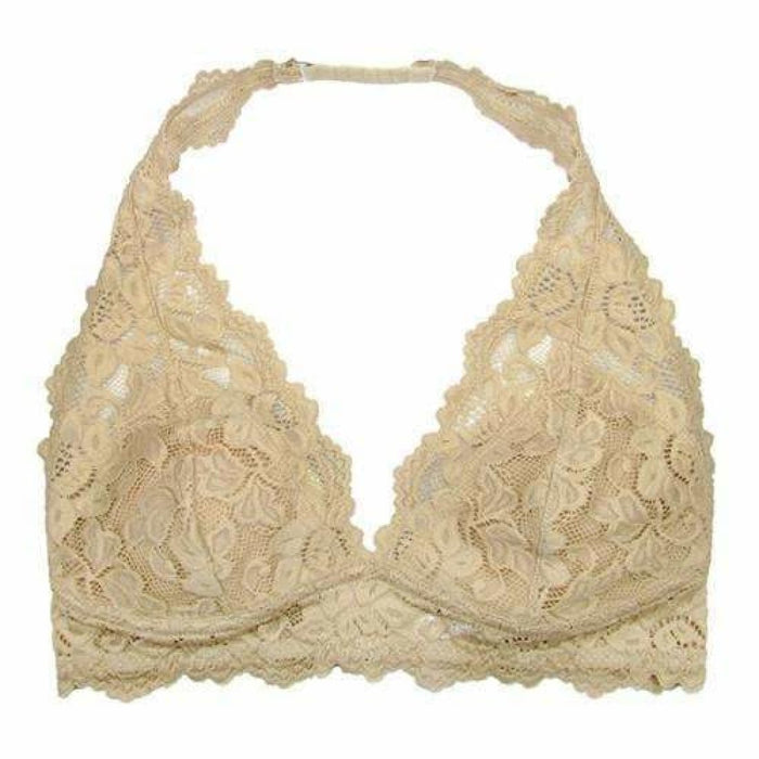Undie Couture Halter Lace Bralette Small / Nude Bras & Bra Sets