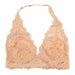Undie Couture Halter Lace Bralette Small / Peach Bras & Bra Sets