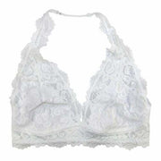 Undie Couture Halter Lace Bralette Small / White Bras & Bra Sets