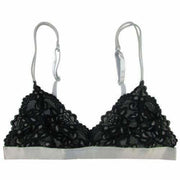 Undie Couture Lacy Twin Strap Bralette Small / Black/silver Bras & Bra Sets