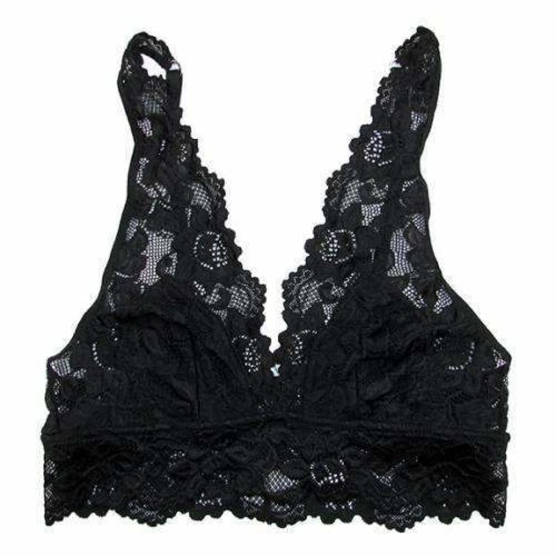 Undie Couture Wide Strap Lace Bralette Small / Black Bras & Bra Sets