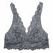 Undie Couture Wide Strap Lace Bralette Small / Med Gray Bras & Bra Sets