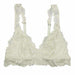 Undie Couture Womens Classic Lace Bralette Small / White Bras & Bra Sets