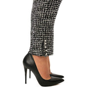 Up! Pants Slim Ankle Pants Flatten And Flatter Style 66576 Techno Chanel Color Black/white Pants