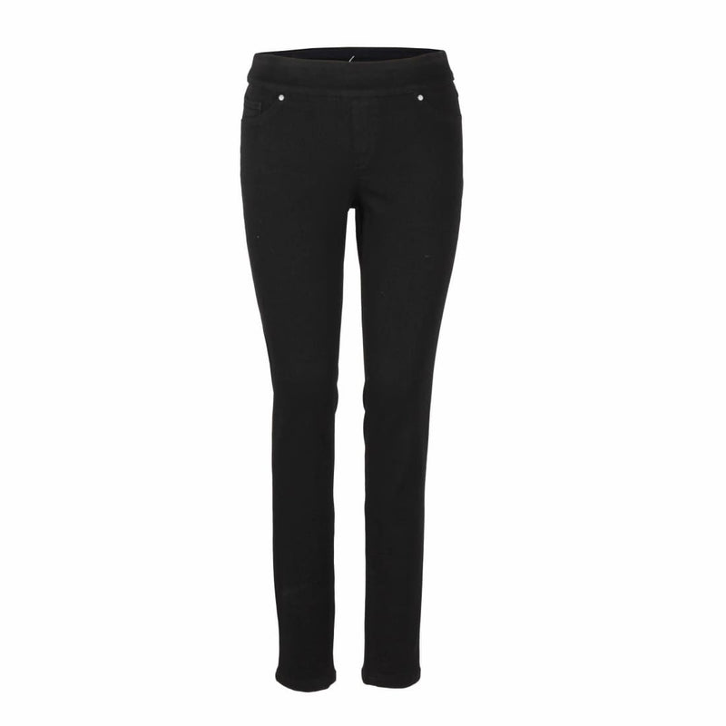 Up! Pants Womens Jet Black Skinny Jean Pull On Pant 8 Jeans