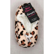 Wild Flowers Womens Super Soft Snuggly Cozy Slippers S/m / Brown Leopard Sleepwear & Robes