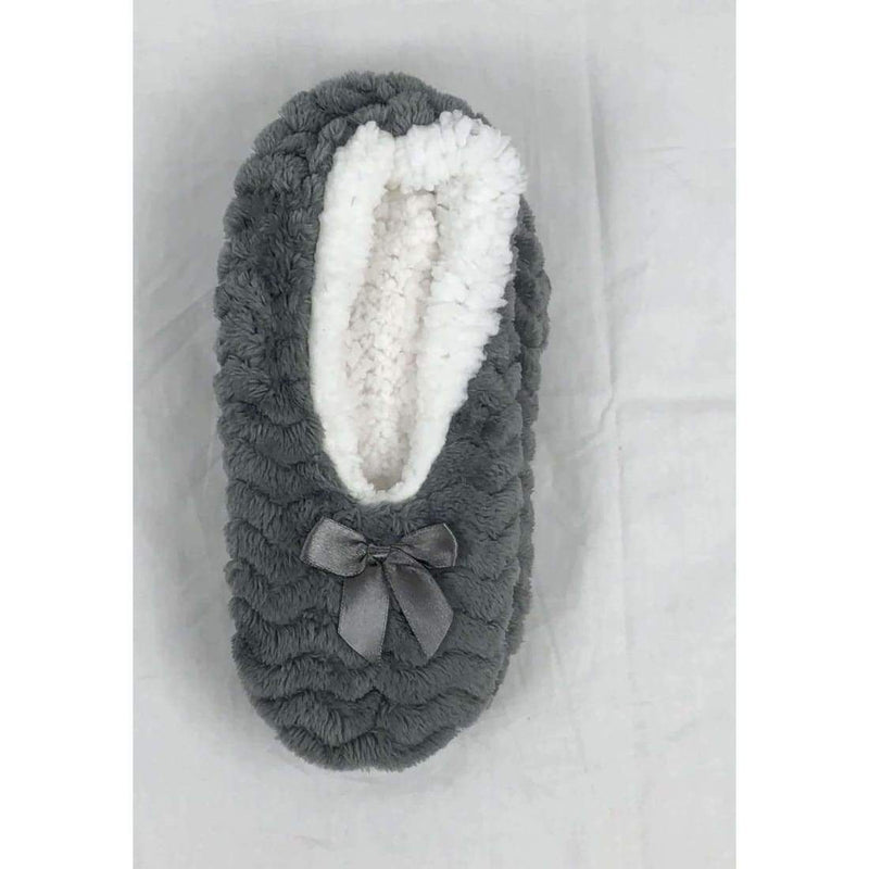 Wild Flowers Womens Super Soft Snuggly Cozy Slippers S/m / Grey Sleepwear & Robes