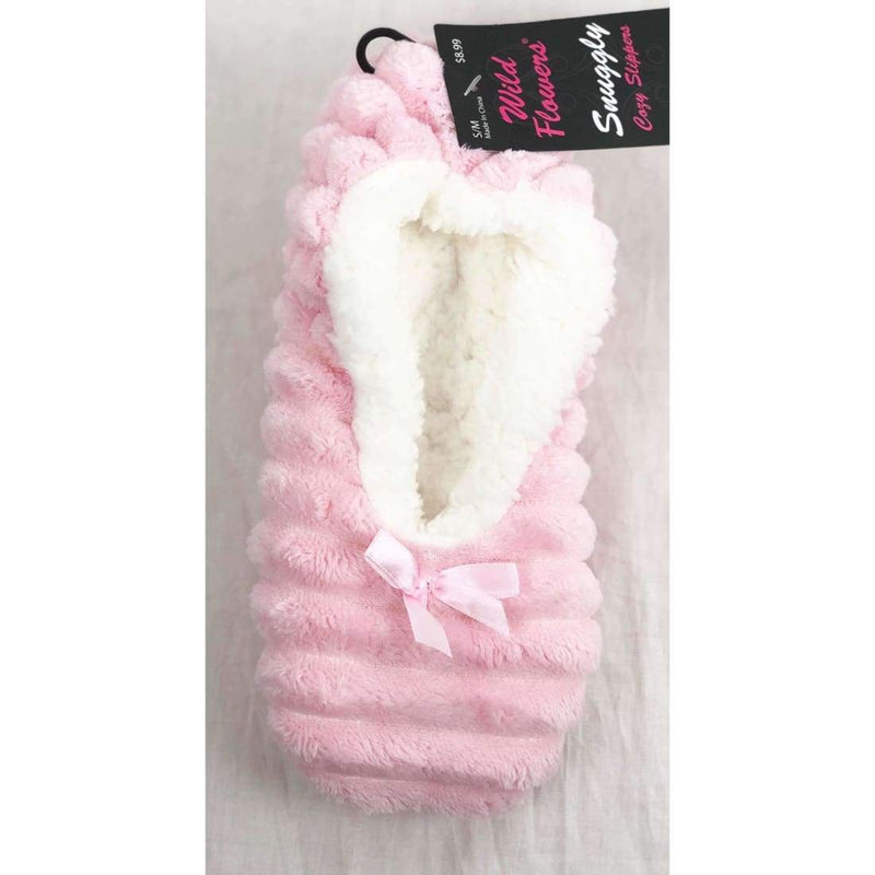 Wild Flowers Womens Super Soft Snuggly Cozy Slippers S/m / Lt Pink Sleepwear & Robes