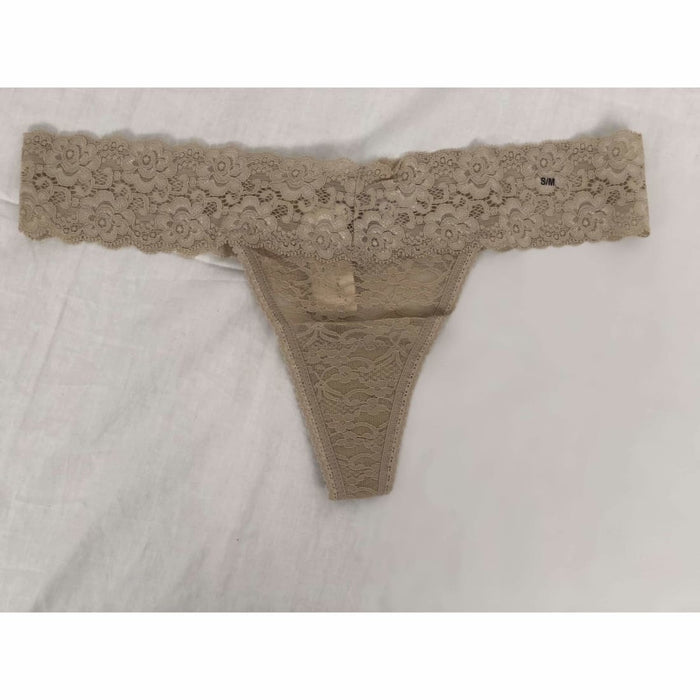 Womens Undie Couture Lace Thong Xs/s / Nude Panties