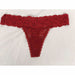 Womens Undie Couture Lace Thong Xs/s / Red Velvet Panties