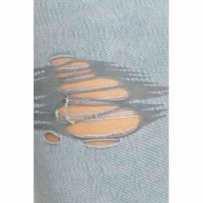 Yelete Ladies Distressed Denim Jean Leggings Leggings